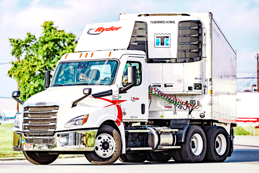 beverage distribution truck on road